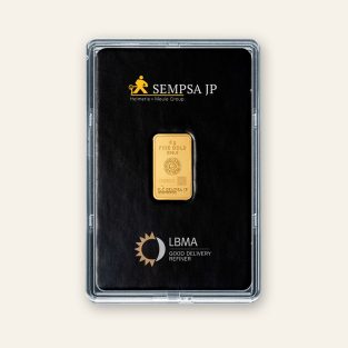 Lingote de ORO de inversión de 5 gr. de SEMPSA