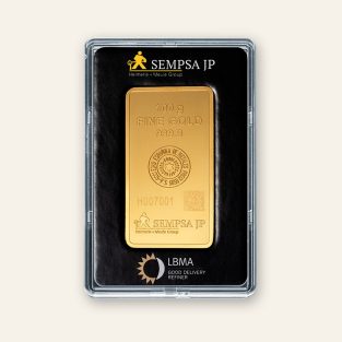 Lingote de ORO de inversión de 100 gr. de SEMPSA