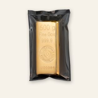 Lingote de ORO de inversión de 500 gr. de SEMPSA