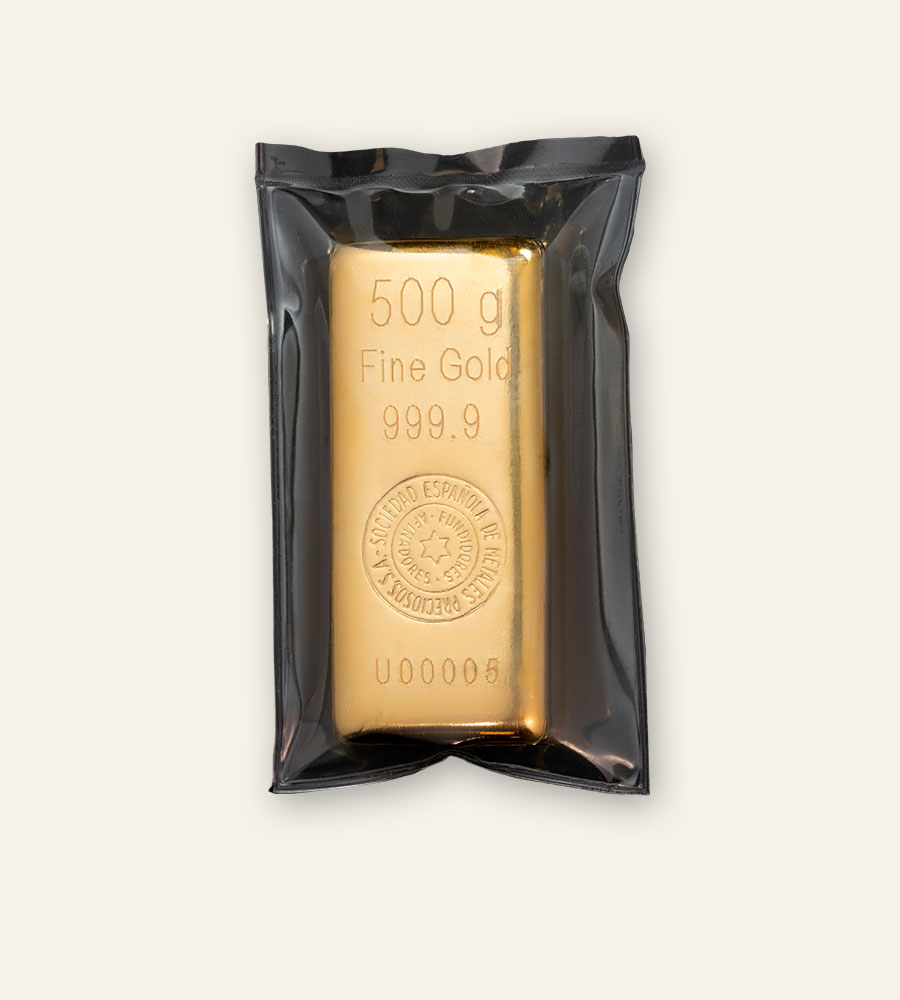 Lingote de ORO
de 500 gr. Cara