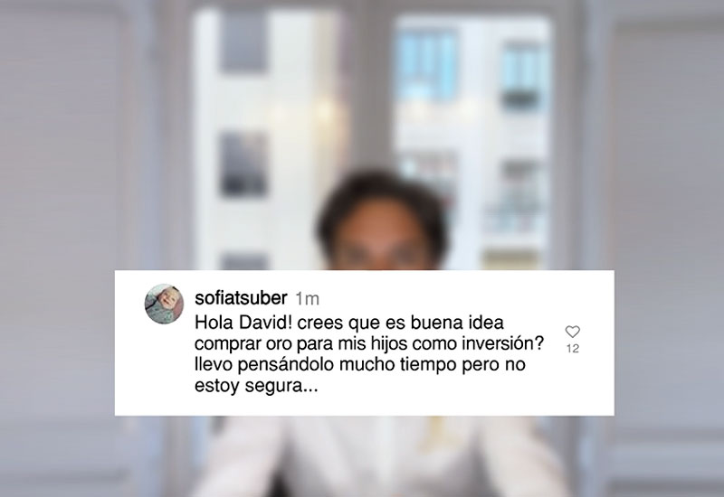 David Mellado nos contesta a ¿Es buena idea comprar oro para nuestros hijos?