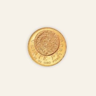 MONEDA DE ORO 20 PESOS MEJICANOS