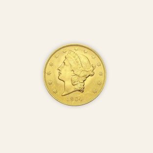 MONEDA ORO 20 DOLARES EE.UU 1904
