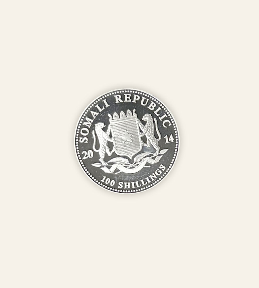 Moneda plata 1 Onza Elefante African Wildlife de 2014 - Imagen 2