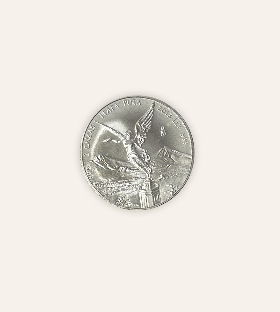 Moneda de 2 onzas de plata Libertad de 2013